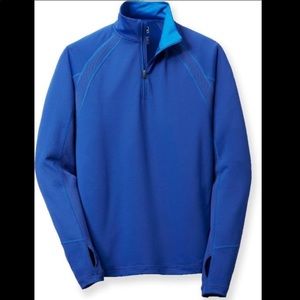 REI Men’s Airflyte Quarter Zip Blue Top
